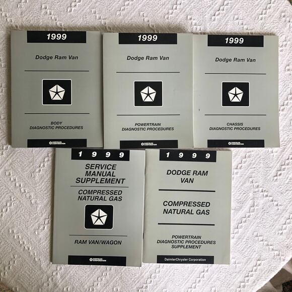1999 Dodge Ram Van Service Repair Manual Supplement Diagnostic Procedure 5 Books - Picture 1 of 4